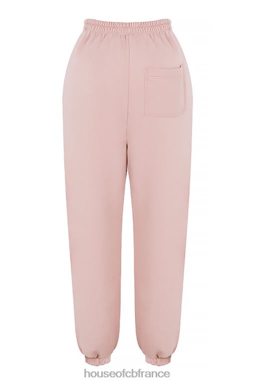 House of CB pantalon de jogging à dos en polaire sky blush N888H976 vêtements
