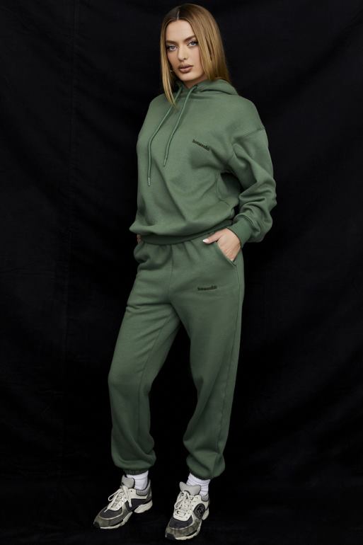 House of CB pantalon de jogging à dos en polaire sky moss N888H946 vêtements