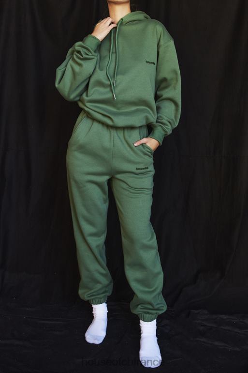 House of CB pantalon de jogging à dos en polaire sky moss N888H946 vêtements