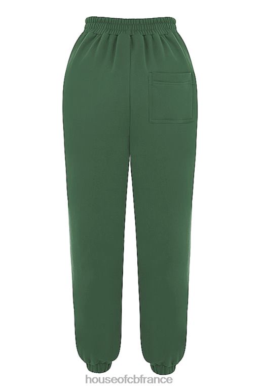 House of CB pantalon de jogging à dos en polaire sky moss N888H946 vêtements