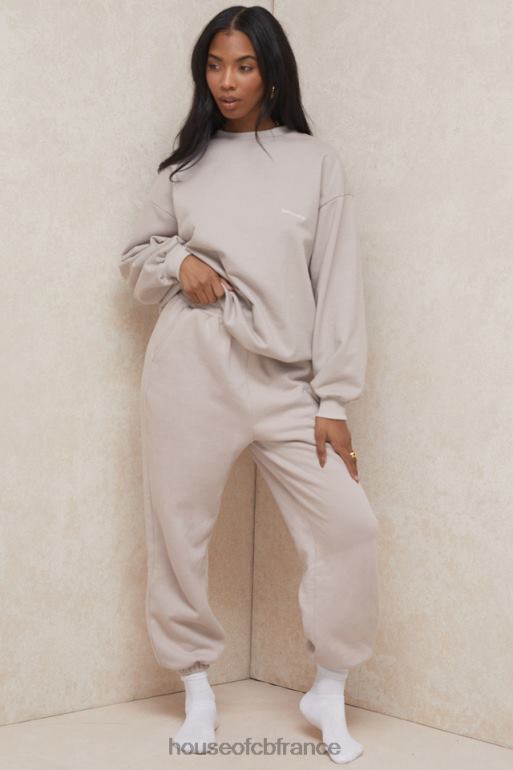 House of CB pantalon de jogging à dos en polaire sky stone N888H1000 vêtements