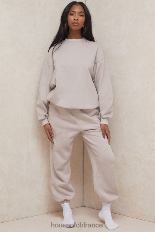 House of CB pantalon de jogging à dos en polaire sky stone N888H1000 vêtements