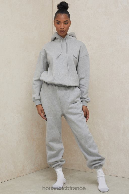 House of CB pantalon de jogging dos polaire gris ciel N888H1008 vêtements
