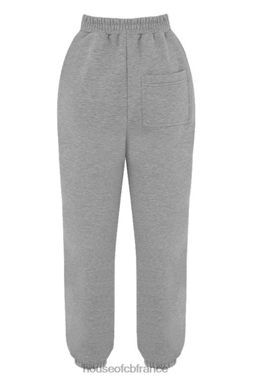House of CB pantalon de jogging dos polaire gris ciel N888H1008 vêtements