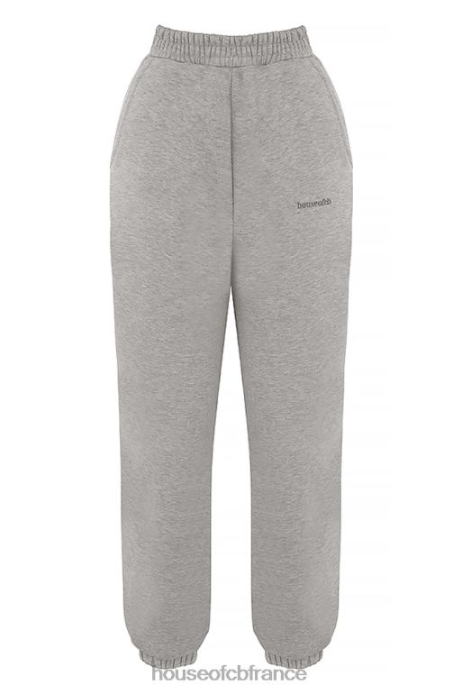 House of CB pantalon de jogging dos polaire gris clair ciel N888H944 vêtements