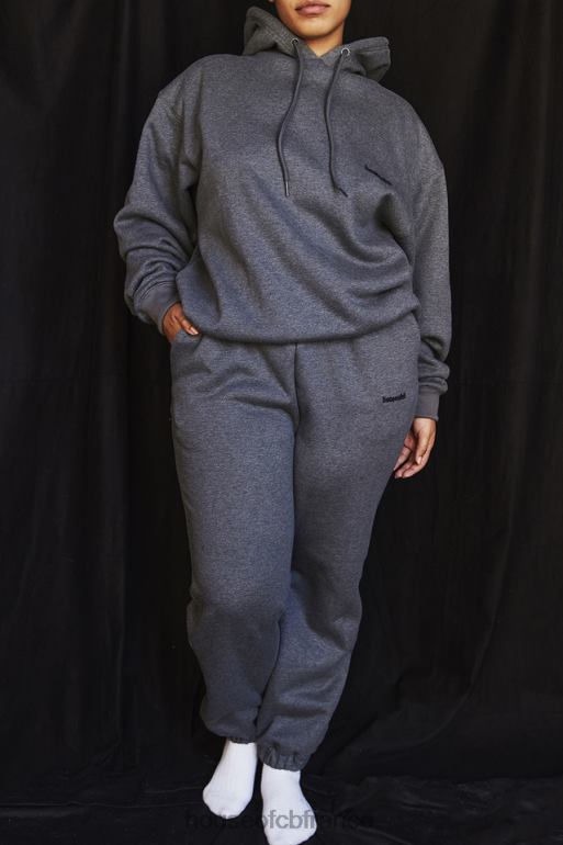House of CB pantalon de jogging dos polaire gris foncé ciel N888H945 vêtements