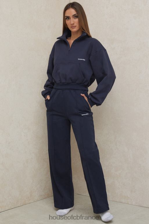 House of CB pantalon de survêtement droit bleu marine dina N888H1001 vêtements
