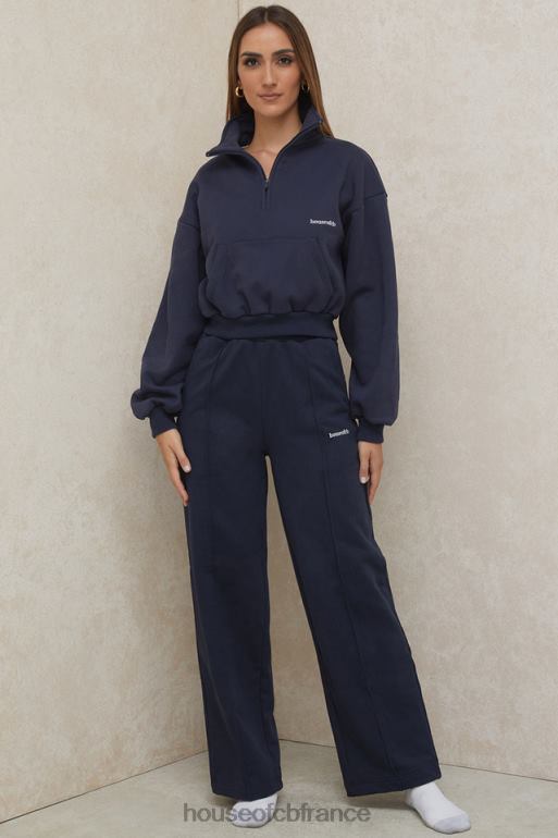 House of CB pantalon de survêtement droit bleu marine dina N888H1001 vêtements