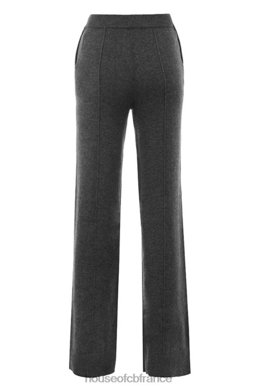 House of CB pantalon en cachemire mélangé anthracite Yalina N888H825 vêtements