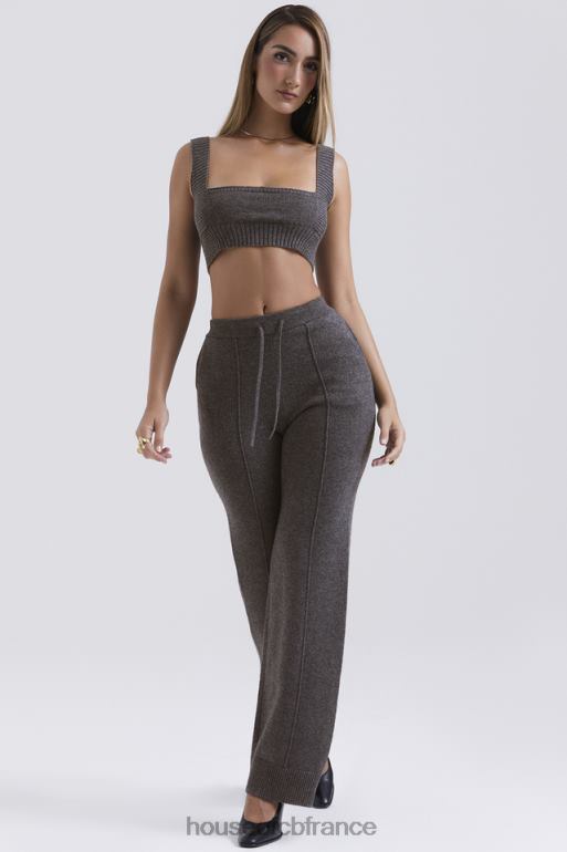 House of CB pantalon en cachemire mélangé anthracite Yalina N888H825 vêtements