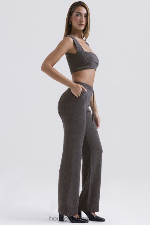 House of CB pantalon en cachemire mélangé anthracite Yalina N888H825 vêtements