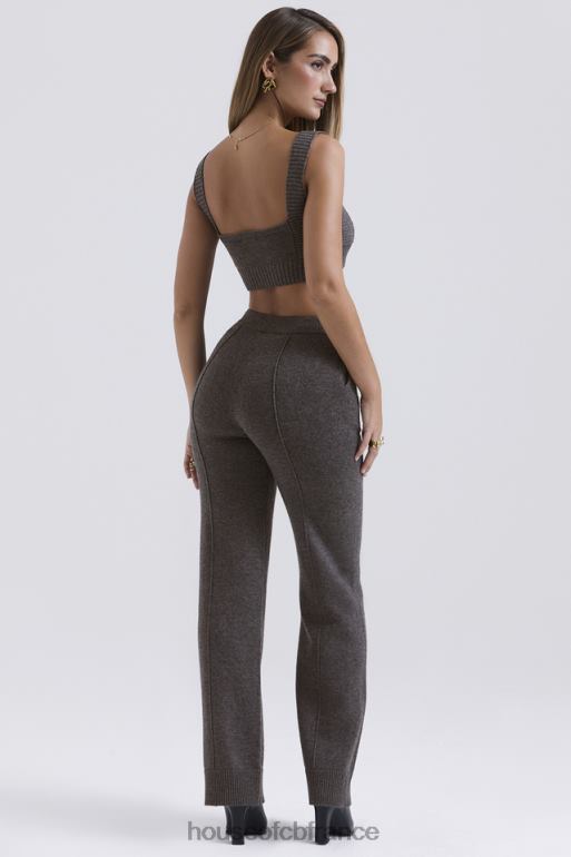 House of CB pantalon en cachemire mélangé anthracite Yalina N888H825 vêtements