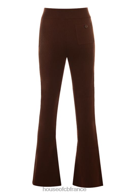 House of CB pantalon en cachemire mélangé chocolat nereida N888H827 vêtements