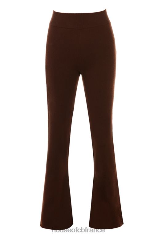 House of CB pantalon en cachemire mélangé chocolat nereida N888H827 vêtements