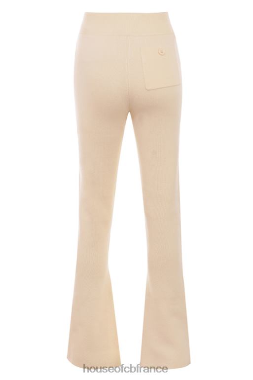House of CB pantalon en cachemire mélangé crème nereida N888H828 vêtements