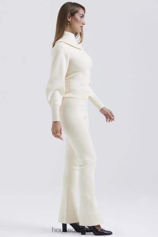 House of CB pantalon en cachemire mélangé crème nereida N888H828 vêtements
