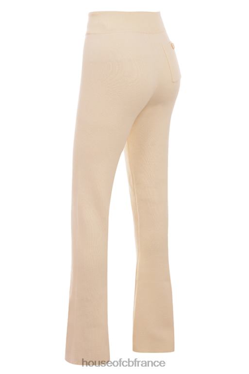 House of CB pantalon en cachemire mélangé crème nereida N888H828 vêtements