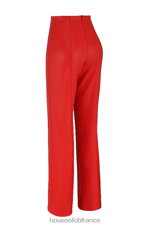 House of CB pantalon en cuir vegan écarlate elenaora N888H940 vêtements