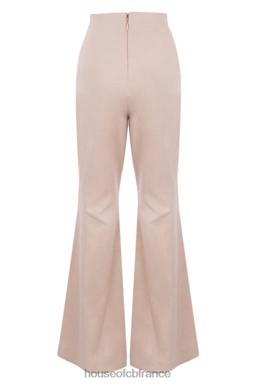 House of CB pantalon en lin tencel beige alesha N888H1013 vêtements