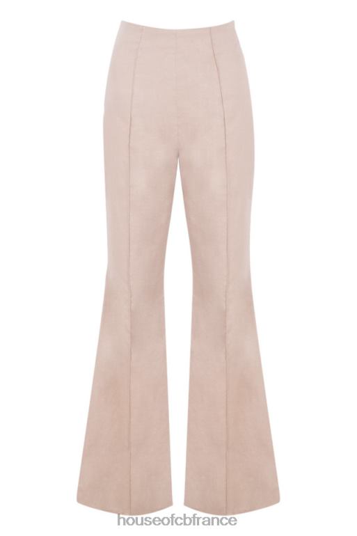 House of CB pantalon en lin tencel beige alesha N888H1013 vêtements