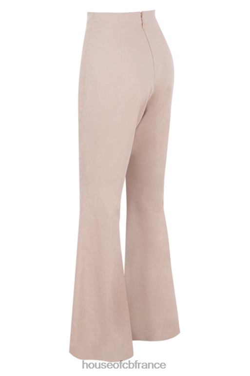 House of CB pantalon en lin tencel beige alesha N888H1013 vêtements