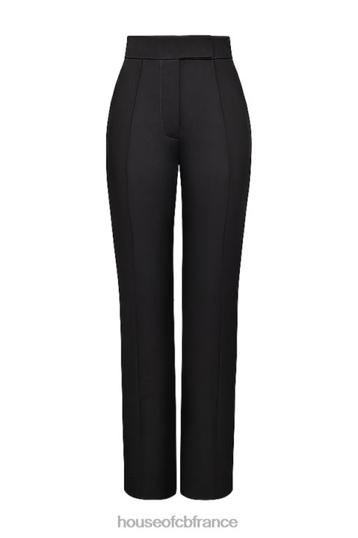 House of CB pantalon en satin noir tanaisie N888H870 vêtements