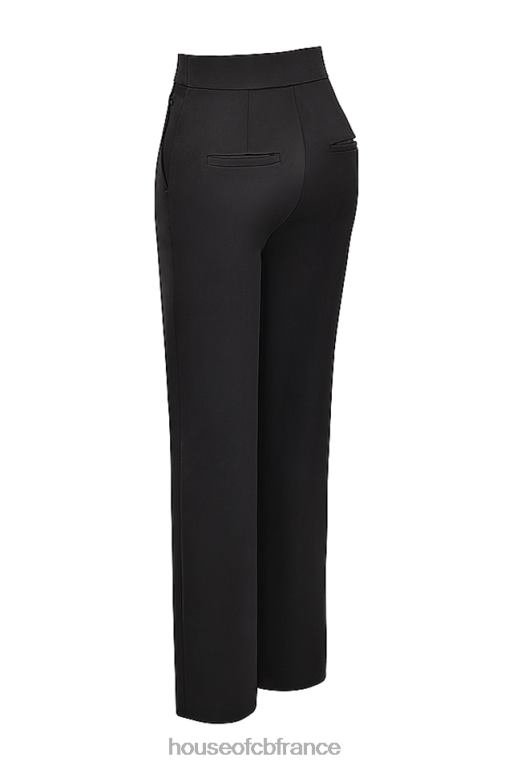 House of CB pantalon en satin noir tanaisie N888H870 vêtements