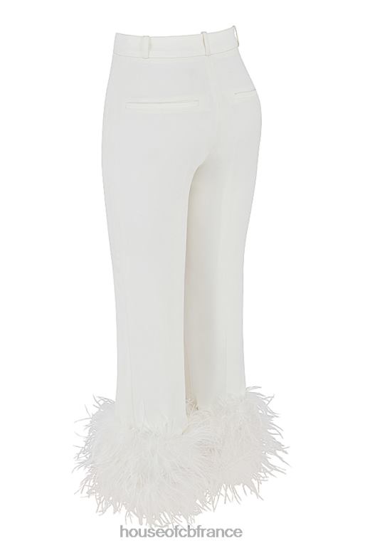 House of CB pantalon fae à ourlet ivoire N888H934 vêtements