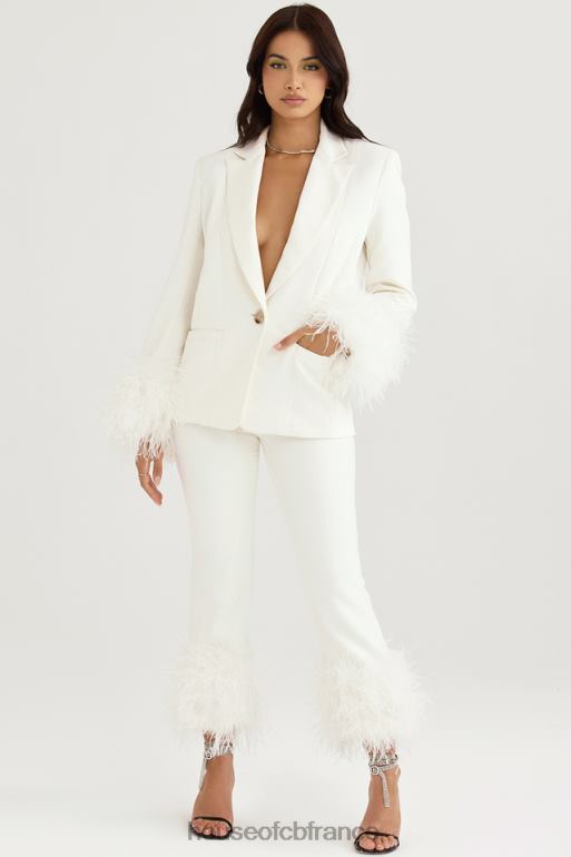 House of CB pantalon fae à ourlet ivoire N888H934 vêtements