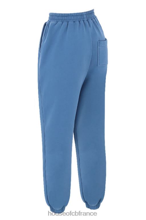 House of CB pantalon jogging dos polaire ciel azur N888H977 vêtements