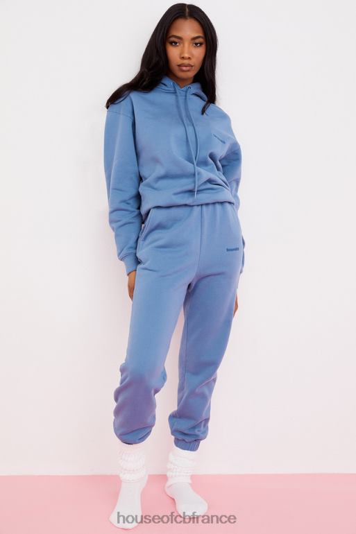 House of CB pantalon jogging dos polaire ciel azur N888H977 vêtements