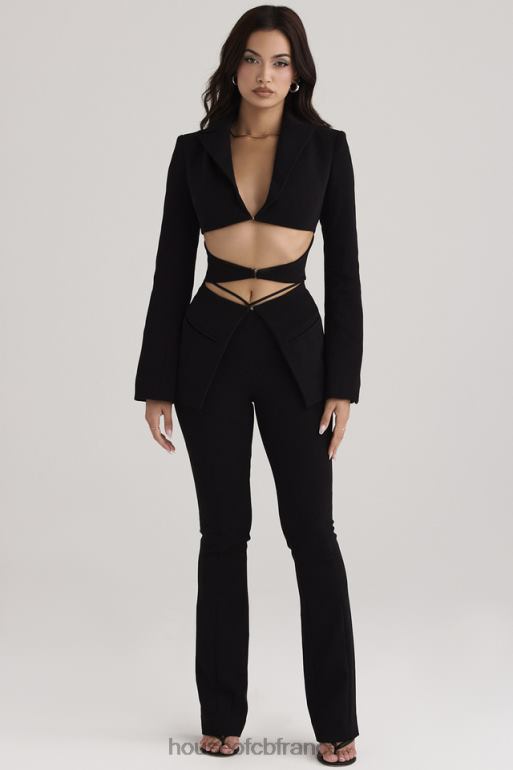 House of CB pantalon layla noir à devant en V N888H928 vêtements