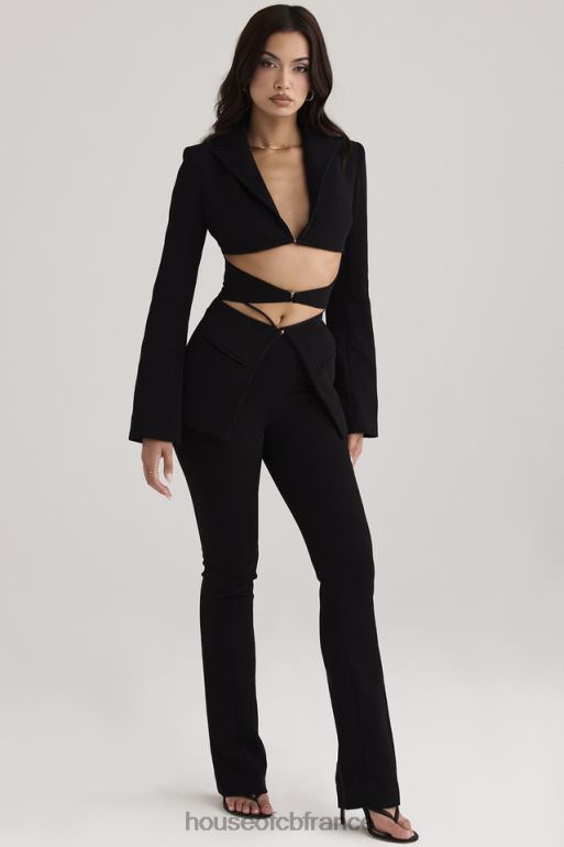 House of CB pantalon layla noir à devant en V N888H928 vêtements