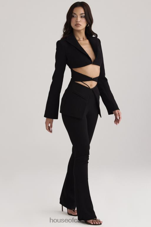 House of CB pantalon layla noir à devant en V N888H928 vêtements