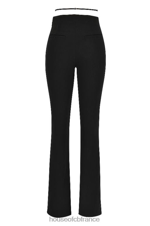House of CB pantalon layla noir à devant en V N888H928 vêtements