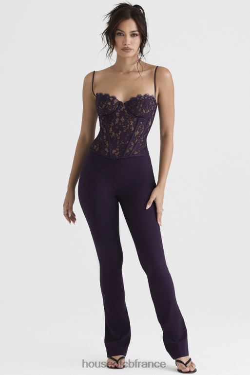 House of CB pantalon taille haute laurel night shade N888H908 vêtements