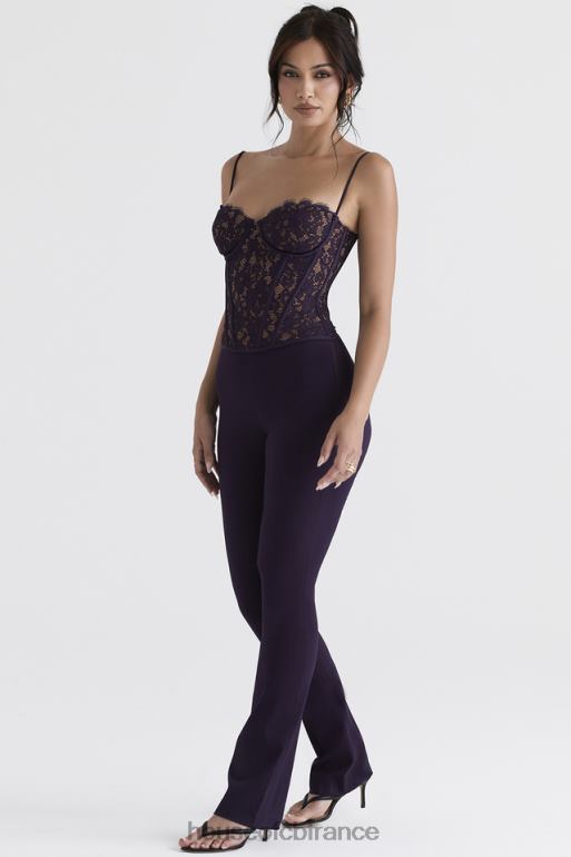 House of CB pantalon taille haute laurel night shade N888H908 vêtements