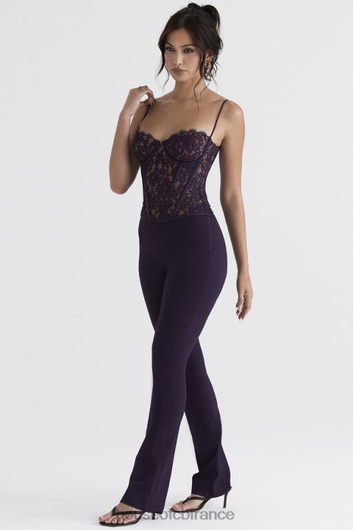 House of CB pantalon taille haute laurel night shade N888H908 vêtements