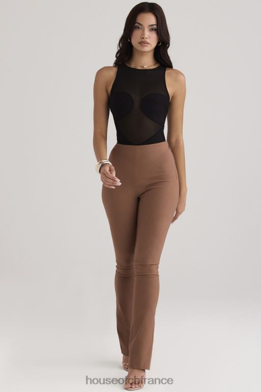 House of CB pantalon taille haute laurel toast N888H924 vêtements
