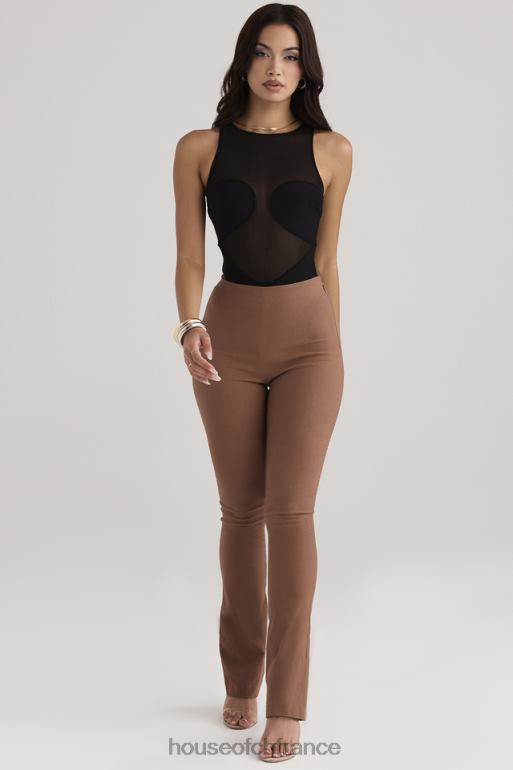 House of CB pantalon taille haute laurel toast N888H924 vêtements