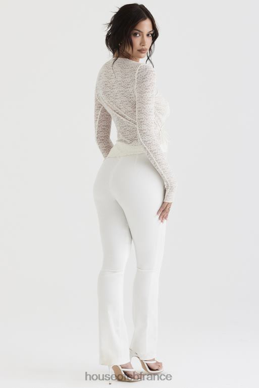 House of CB pantalon taille haute laurier ivoire N888H910 vêtements