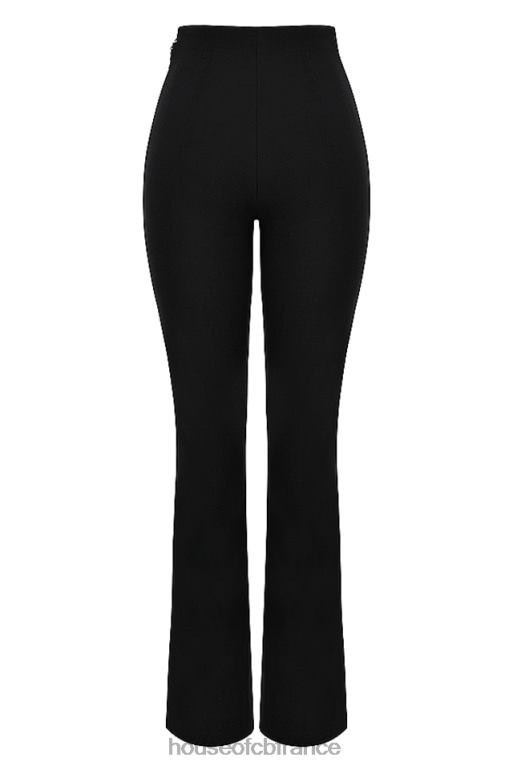 House of CB pantalon taille haute noir laurier N888H897 vêtements