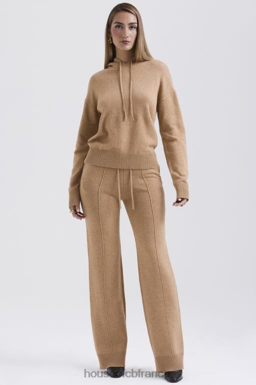 House of CB pantalon yalina en cachemire mélangé camel N888H823 vêtements