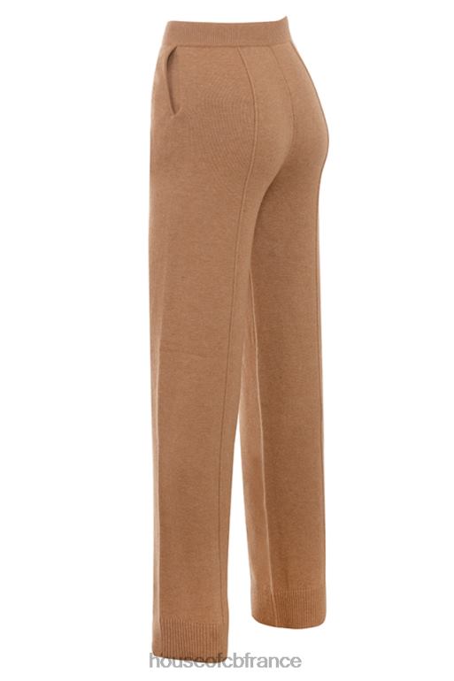 House of CB pantalon yalina en cachemire mélangé camel N888H823 vêtements