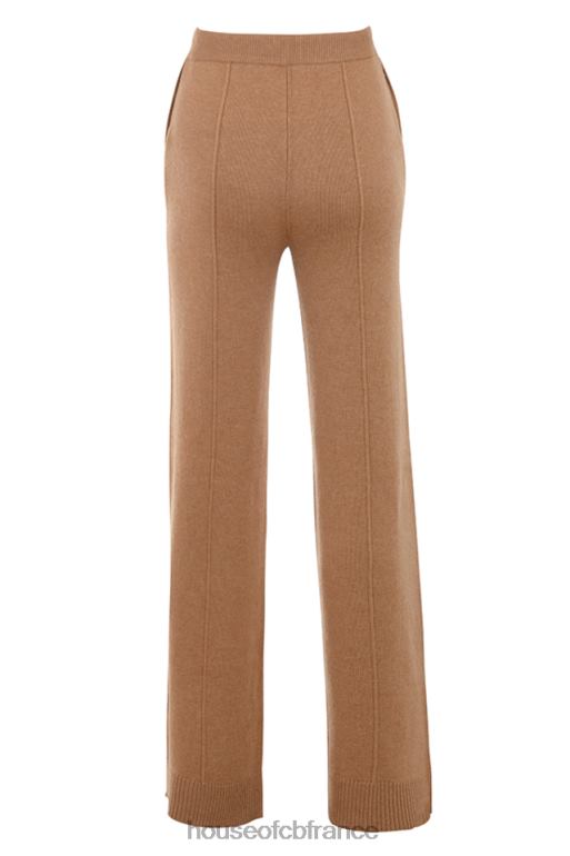 House of CB pantalon yalina en cachemire mélangé camel N888H823 vêtements