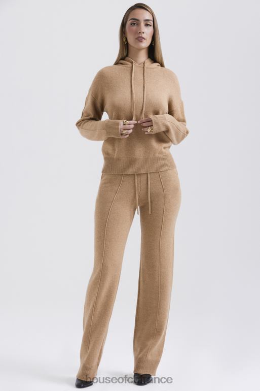 House of CB pantalon yalina en cachemire mélangé camel N888H823 vêtements