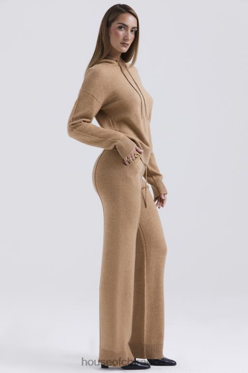 House of CB pantalon yalina en cachemire mélangé camel N888H823 vêtements