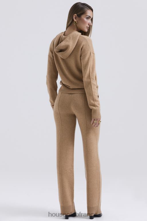 House of CB pantalon yalina en cachemire mélangé camel N888H823 vêtements