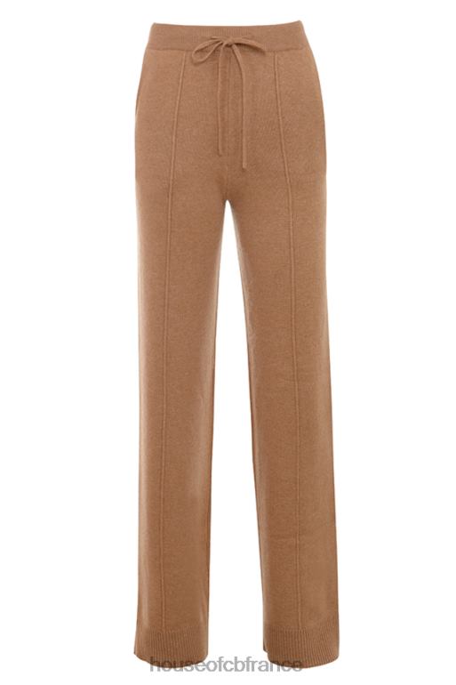 House of CB pantalon yalina en cachemire mélangé camel N888H823 vêtements