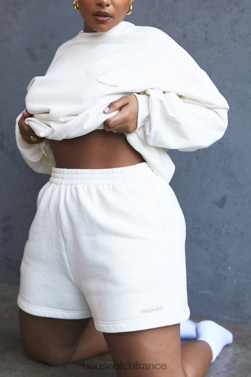 House of CB Auden - Short de survêtement en jersey blanc cassé N888H996 vêtements